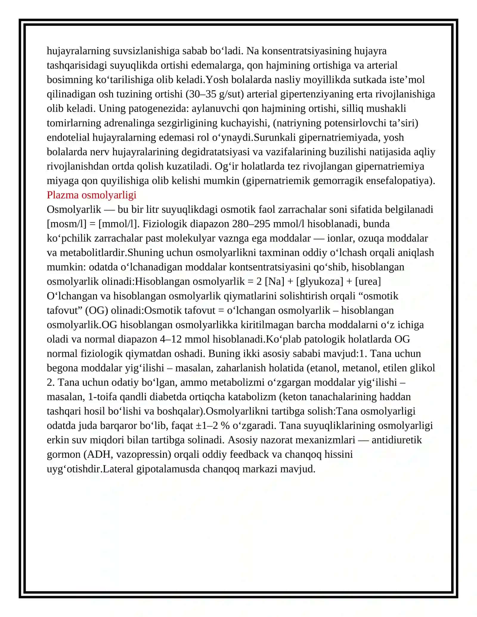 Suv va elektrolitlar almashinuvi buzilishi 4