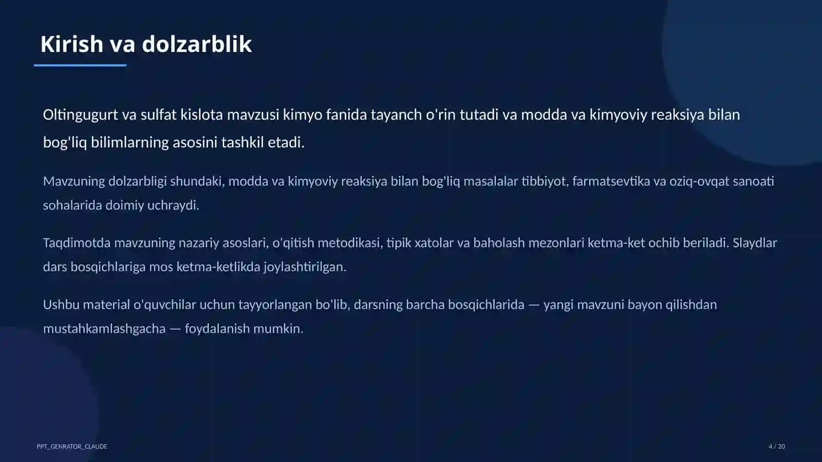 Oltingugurt va sulfat kislota (9-sinf) 4