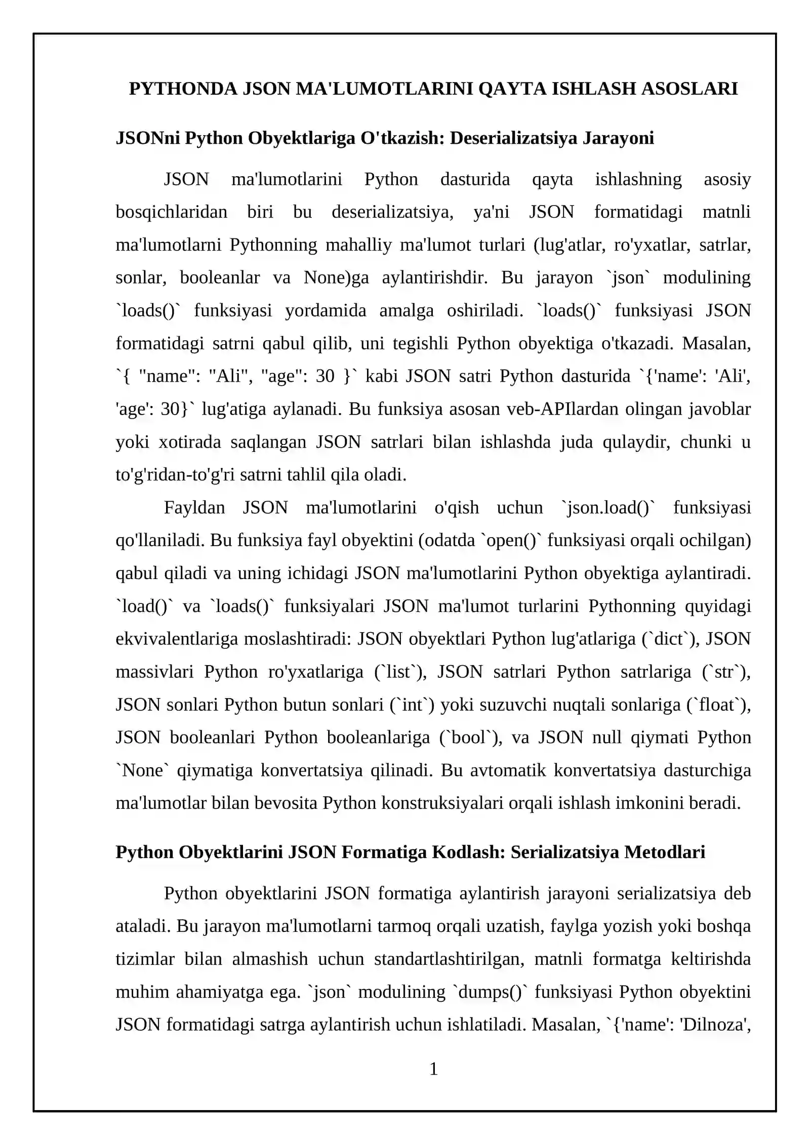 Pythonda json bilan ishlash 4