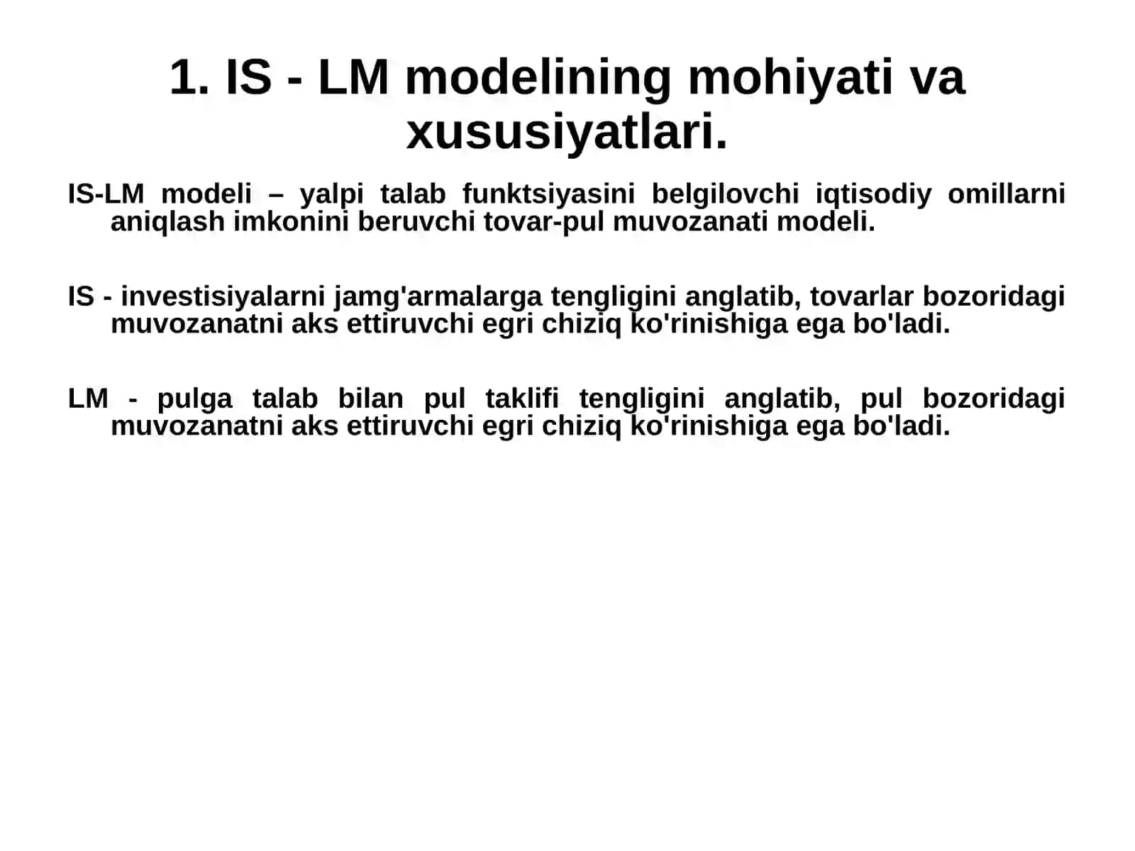 IS-LM modeli 4