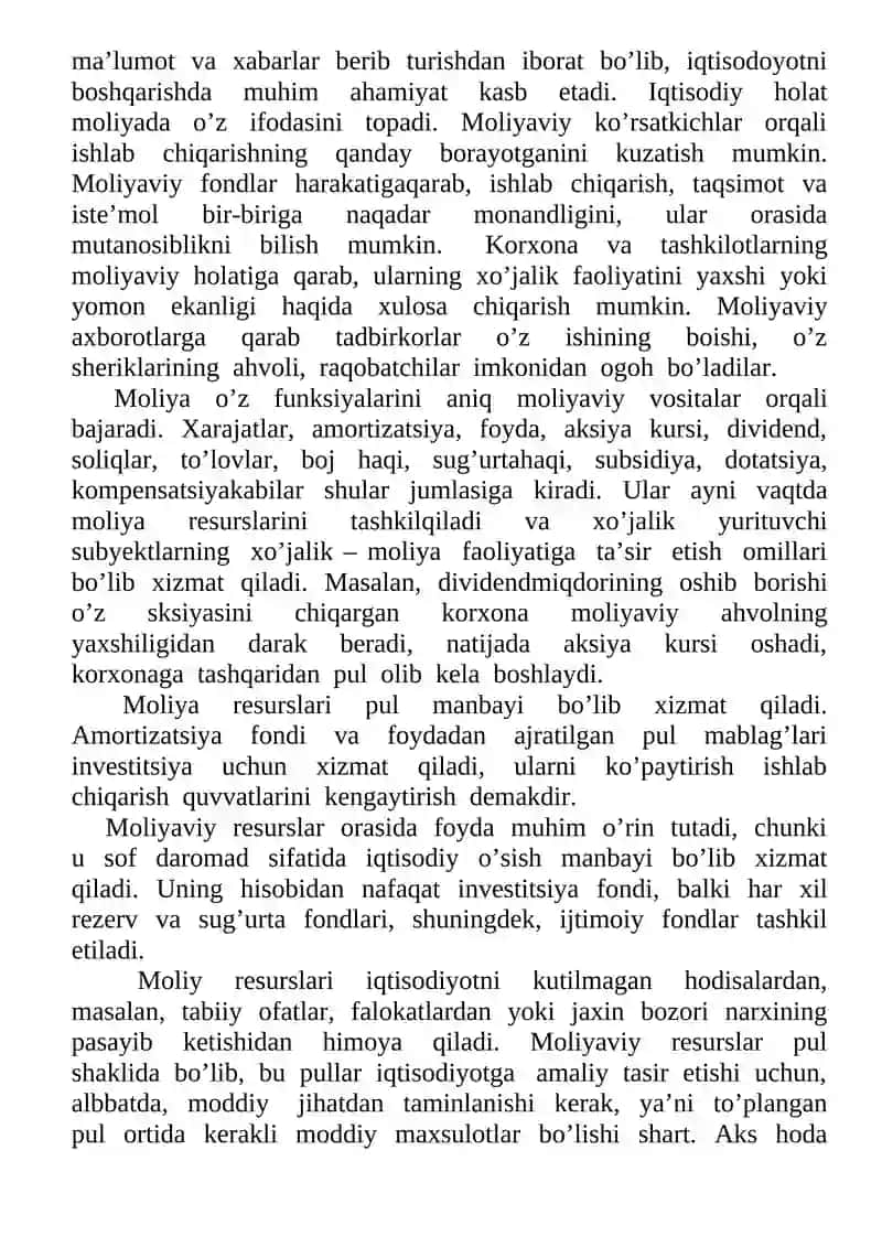 Moliyaning mohiyati va vazifasi 4