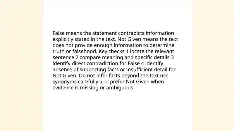 True/False/Not Given questions 4