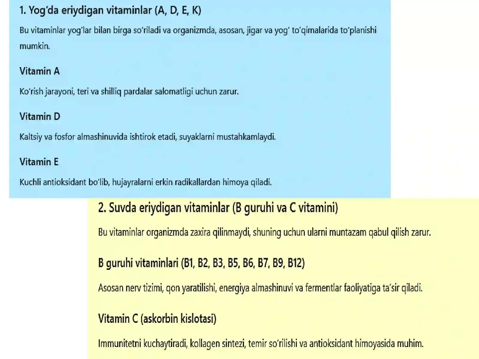 Vitaminlarning ta'rifi 4