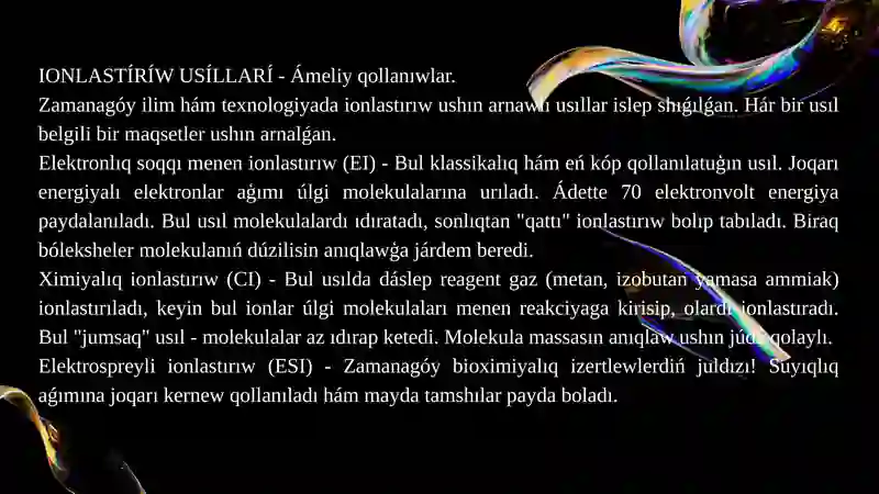 Ionlastırıw 4