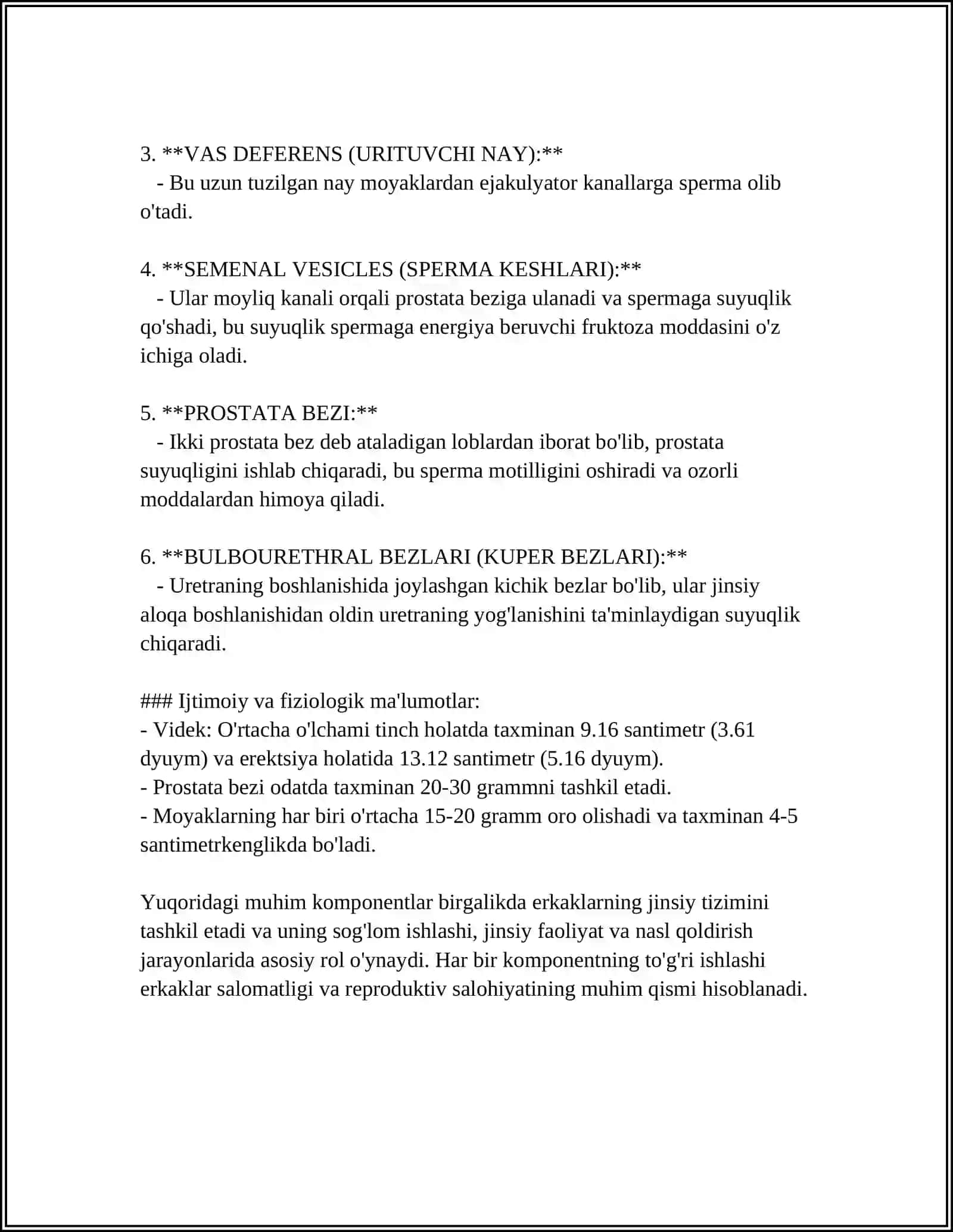 MUSTAQIL ISH Mavzu: ERKAKLAR JINSIY SISTEMASI 4