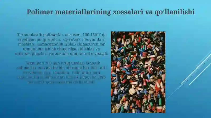 Sintetik polimer materiallaridan tayyorlangan va keng qo'llaniladigan buyumlar 4