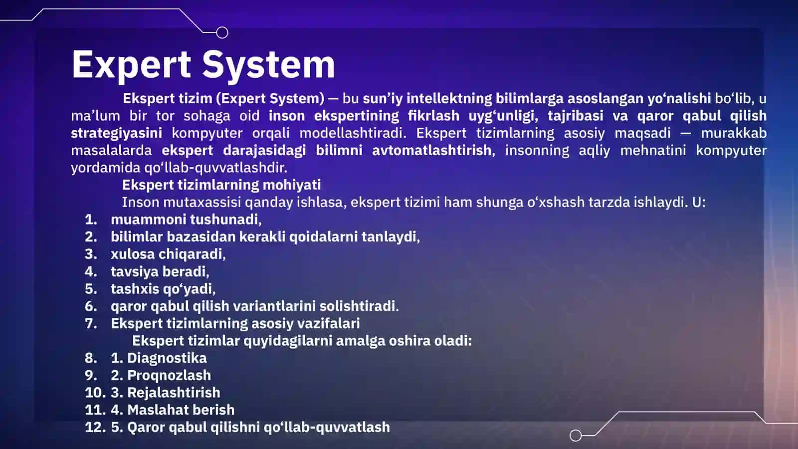Dinamik ekspert tizimlari 4
