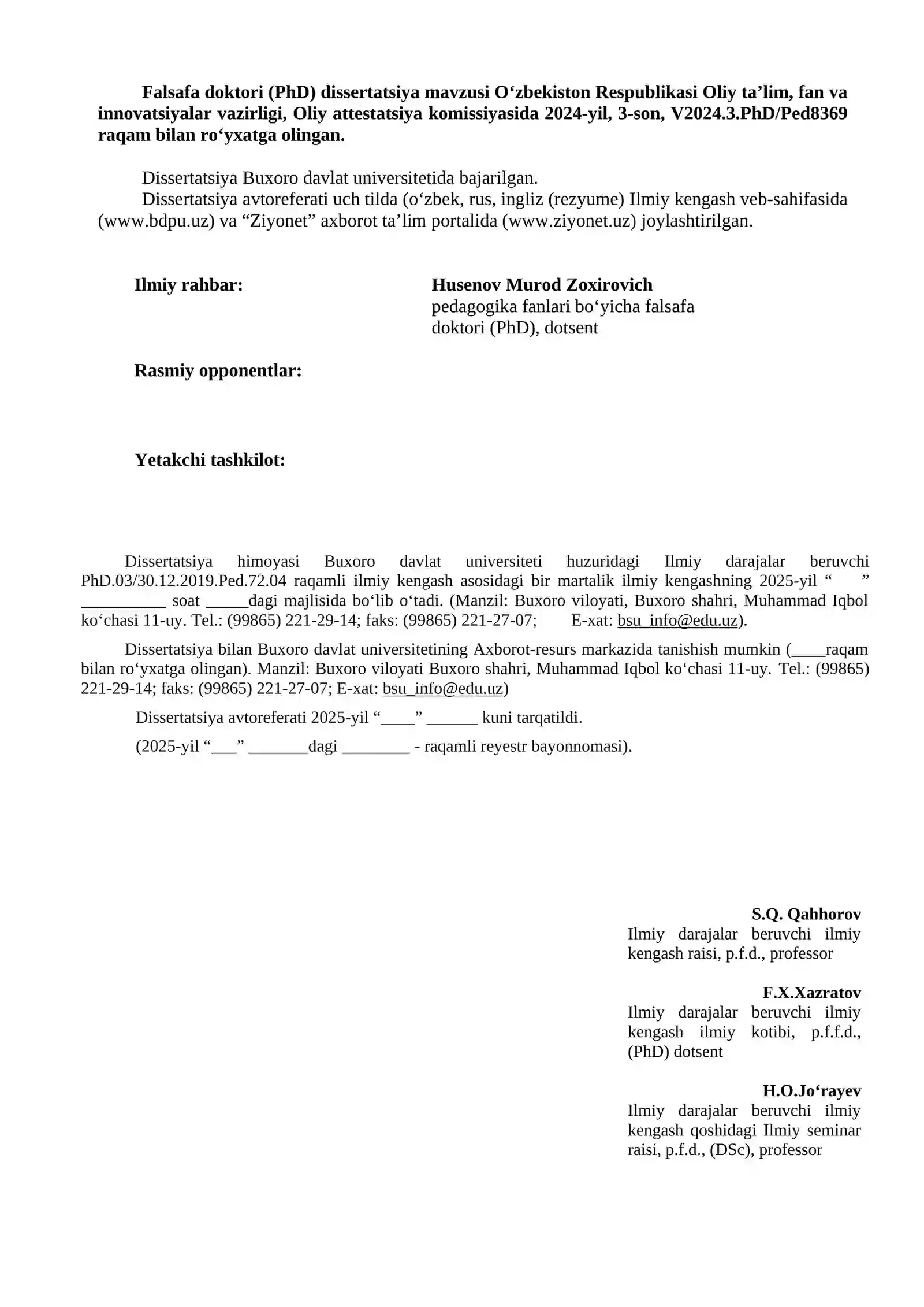 "Tarbiyaviy ishlar metodikasi" Fani Asosida Bo`lajak O`qituvchilarning Ijtimoiy Kompetenstiyalarini Rivojlantirish Metodikasi 4