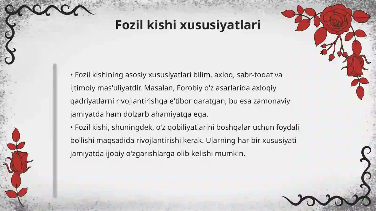 Abu Nasr Forobiyning fozil kishi xususiyatlarini zamonaviy talqini 4