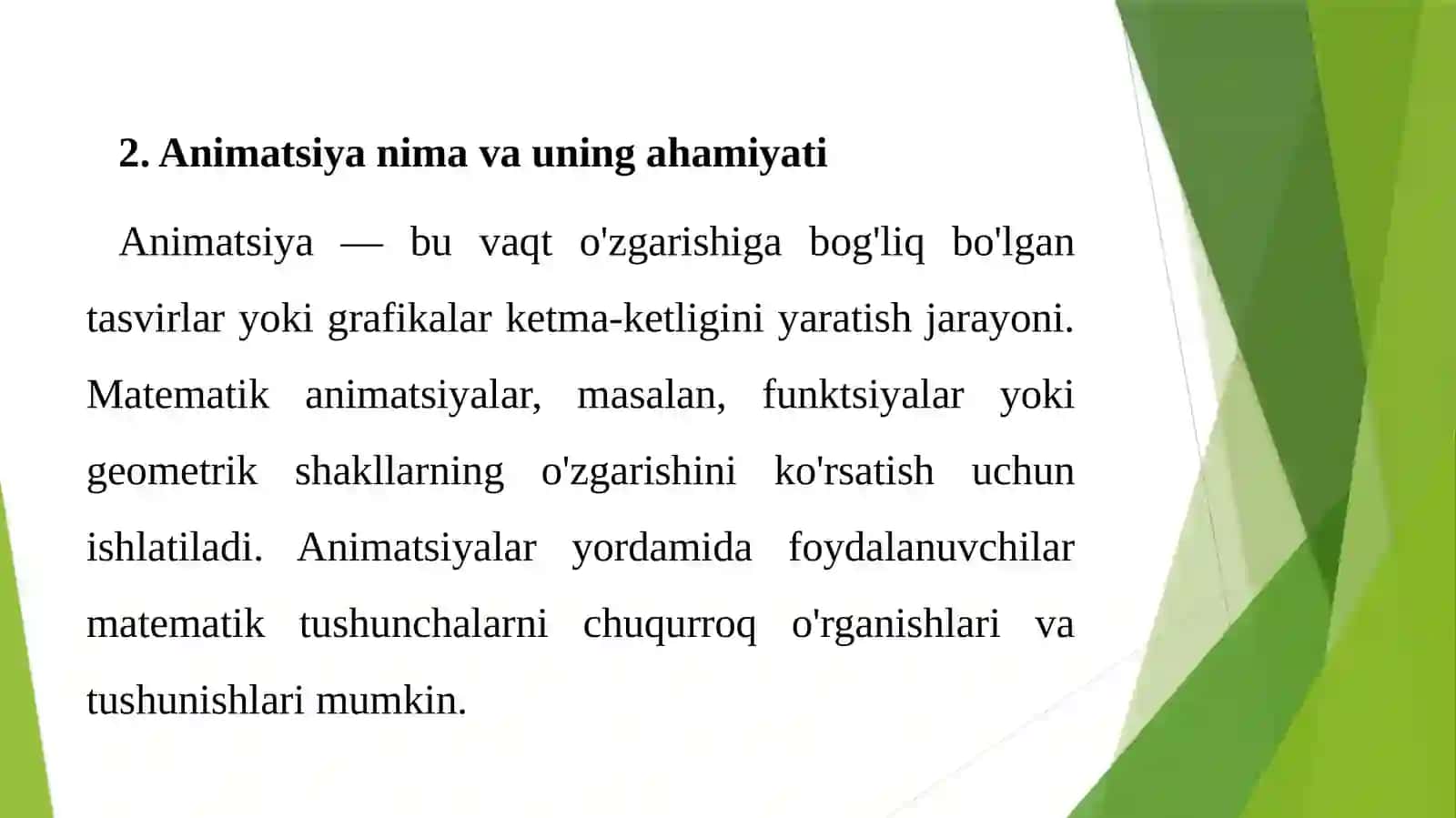 Mathcadda Insequence parametr bilan animatsiya yaratish 4