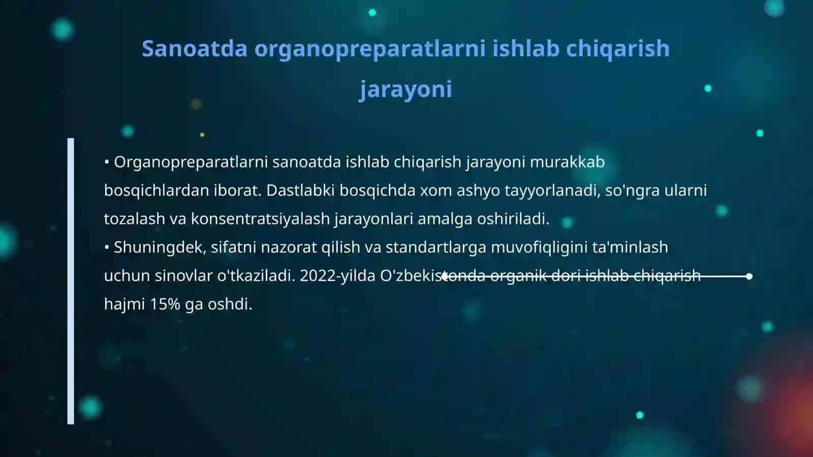 Organopreparatlarni sanoatda ishlab chiqarish 4