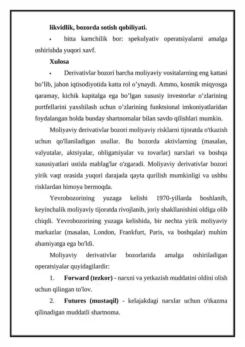 Derivativlar 4
