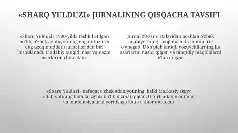 "Sharq yulduzi" jurnalidagi ilmiy maqolalar tahlili 4