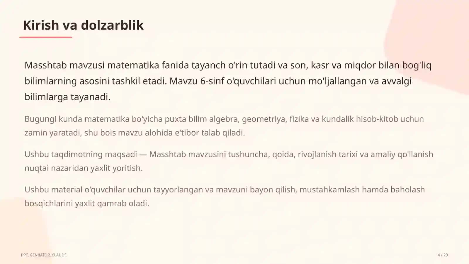 Masshtab (6-sinf) 4