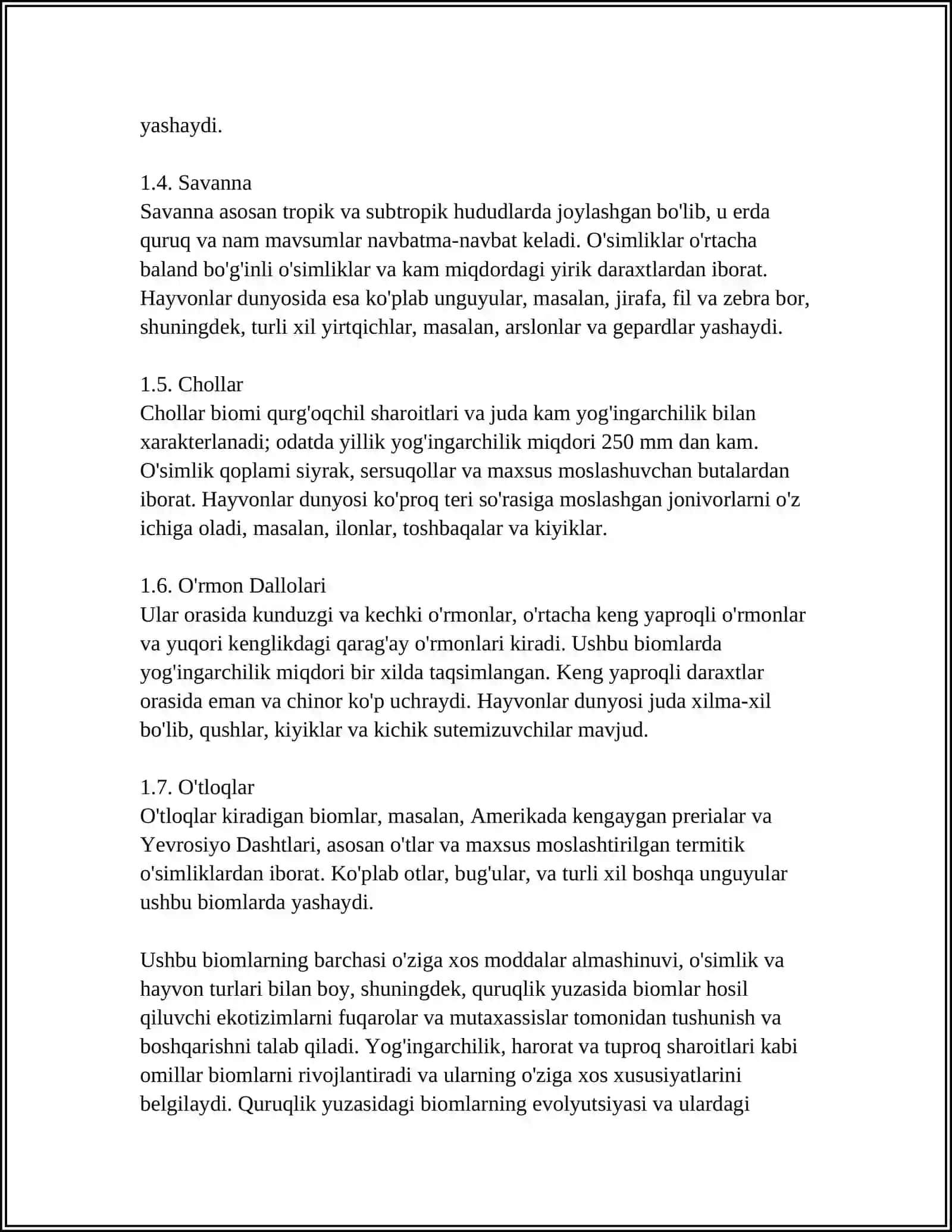 Quruqlik yuzasidagi biomlar 4