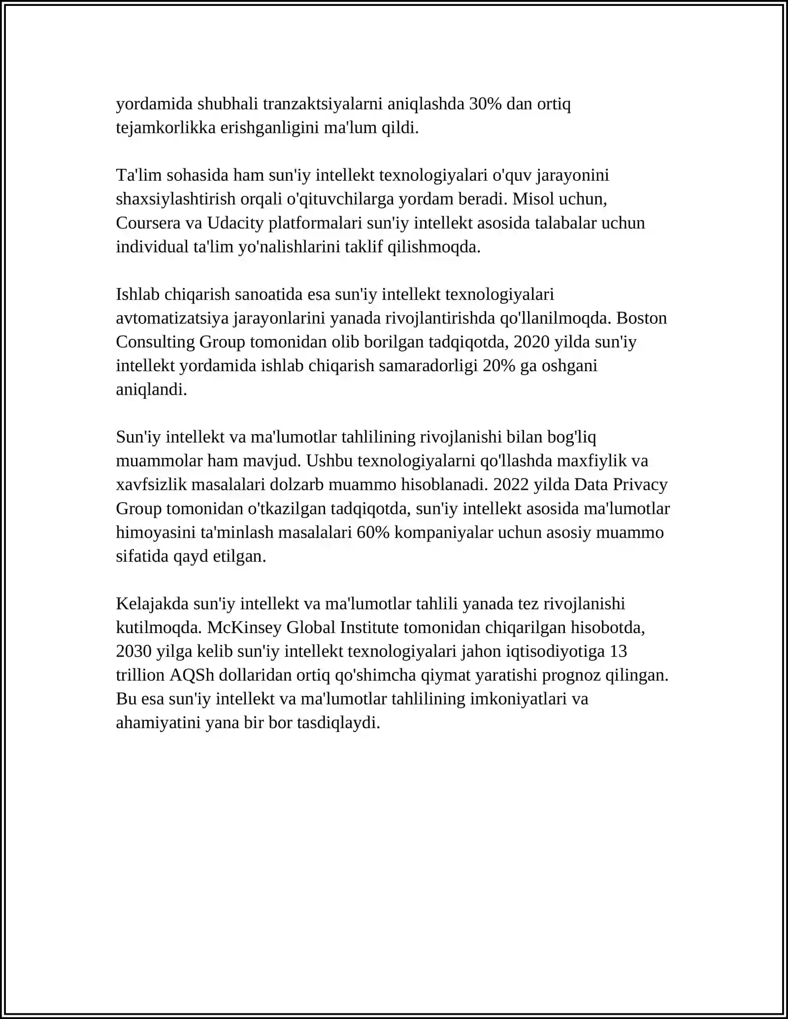 MA`LUMOTLARNING INTELLEKTUAL TAHLILI TEXNOLOGIYASI 4