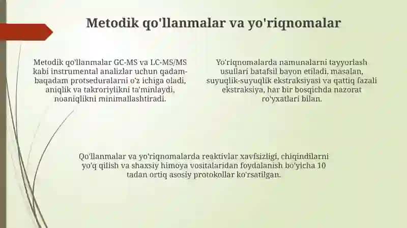 Sud kimyo sertifikatining amaliyoti uchun foydalaniladigan hujjatlar 4
