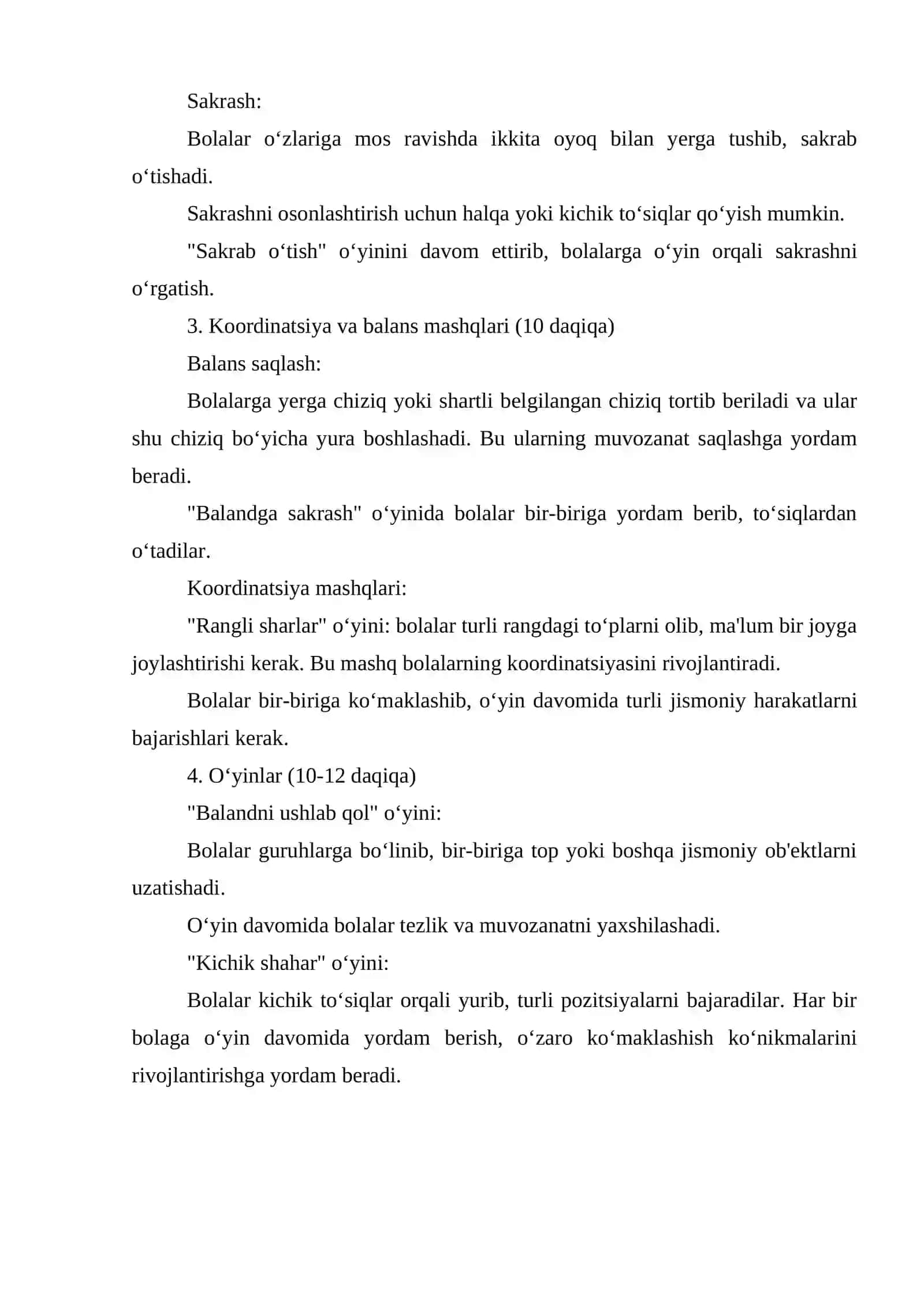 Kichik va orta guruh bolalari uchun jismoniy tarbiya mashgulotlari 4