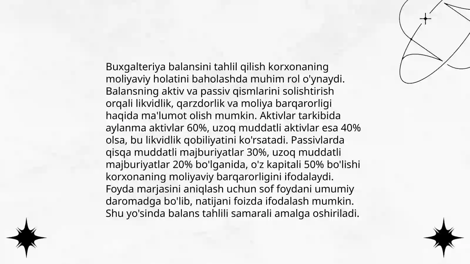 Korxonada buxgalteriya holatini baholash 4