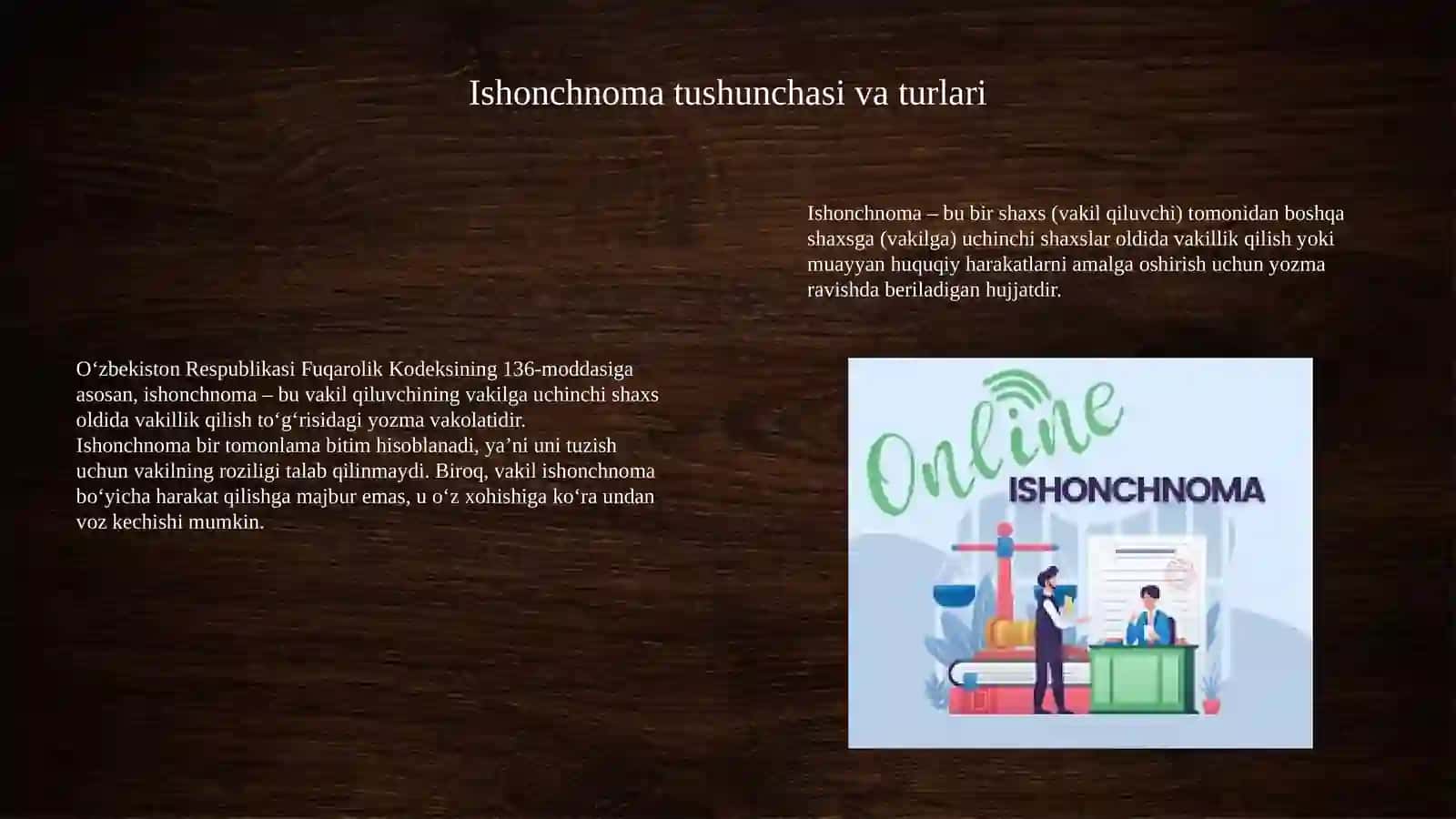 Ishonchnoma va uning shakllari 4