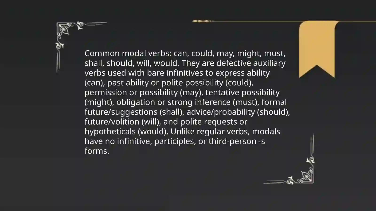 Modal verbs 4