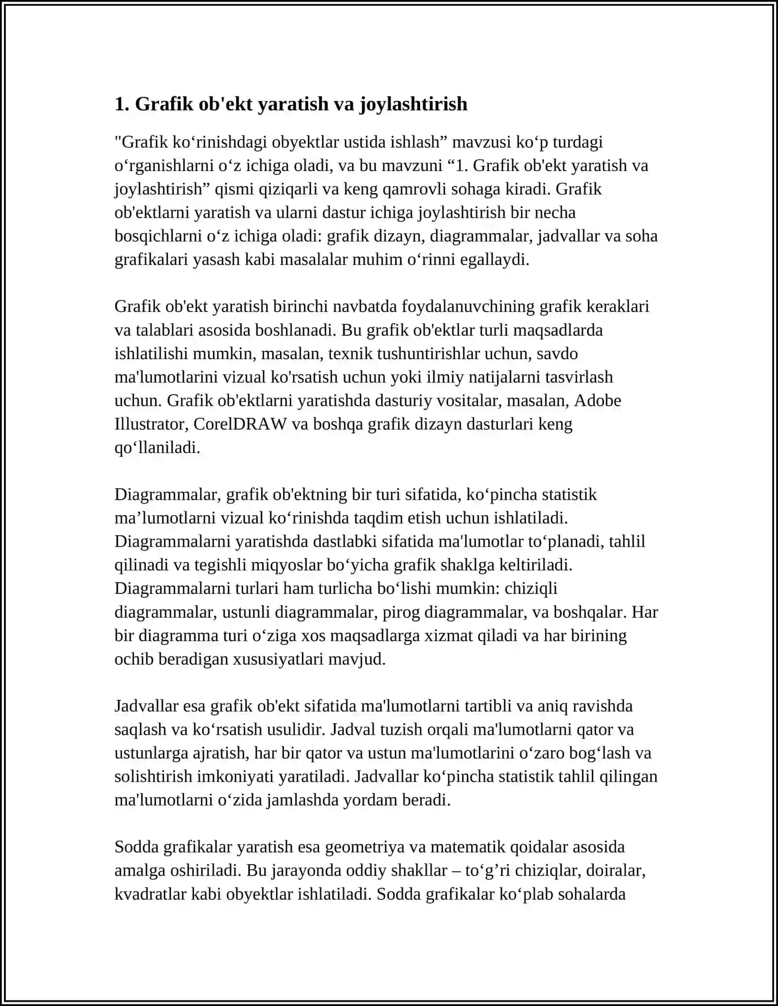 GRAFIK KO'RINISHDAGI OB'YEKTLAR USTIDA ISHLASH 4