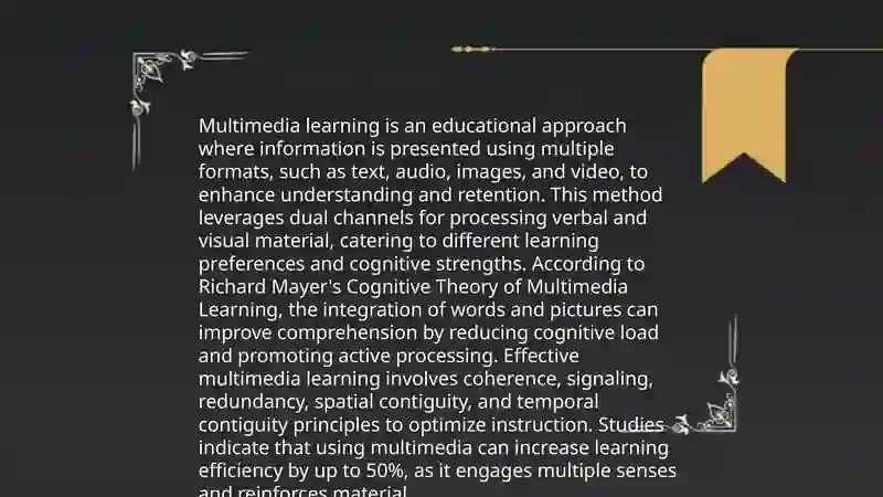 Traditional and multmedia learning the difference 4
