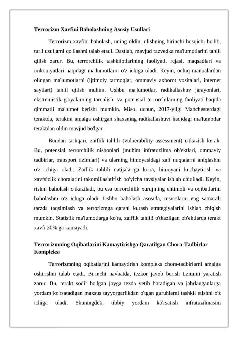 Terorchilik oqibatlarini bartaraf etish minimalashtirish tadbirlarini amalga oshirish 4