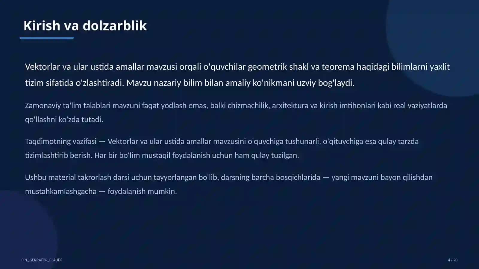 Vektorlar va ular ustida amallar (9-sinf) 3