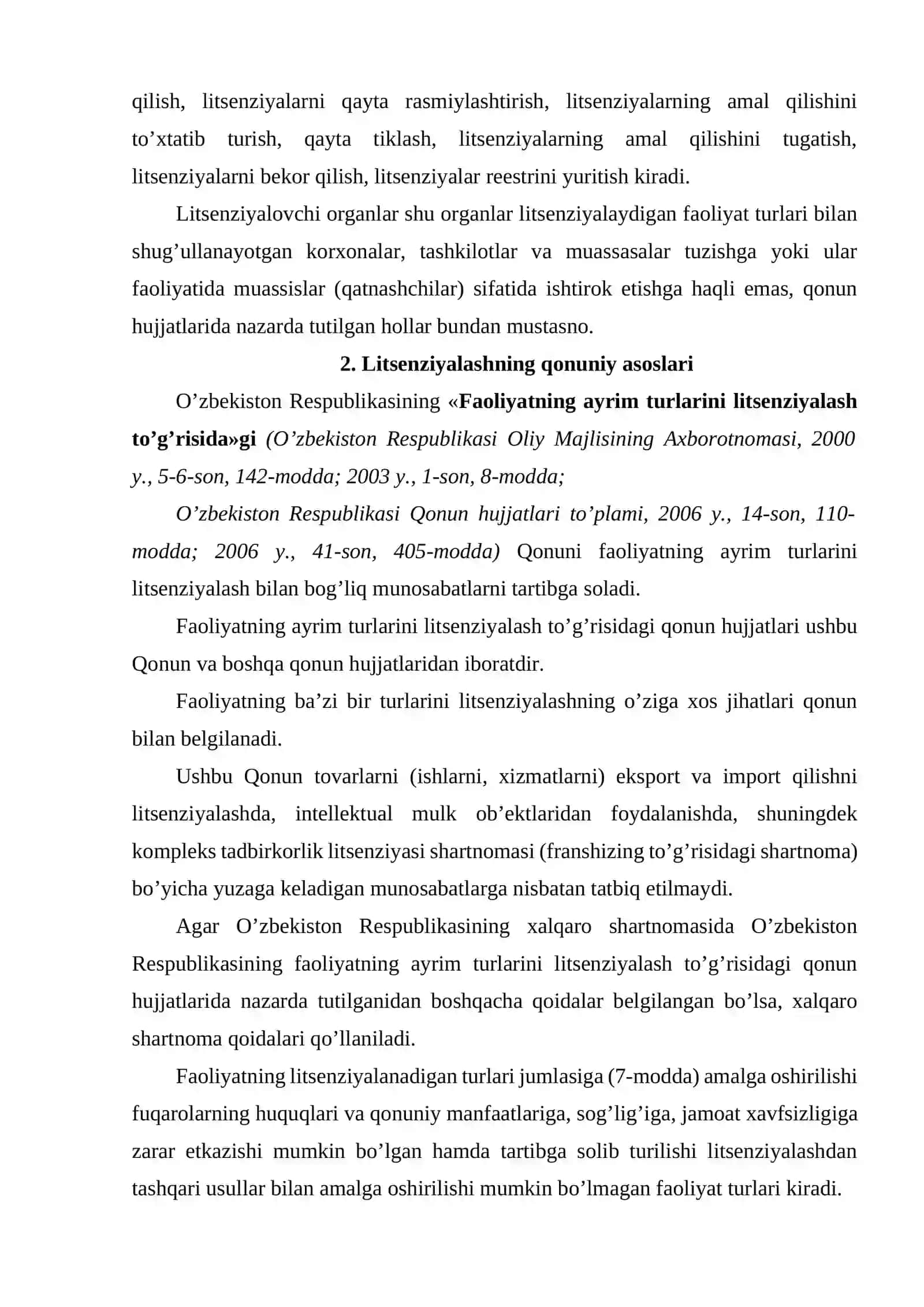 Litsenziya, litsenziyalash va uni olish tartibi 4