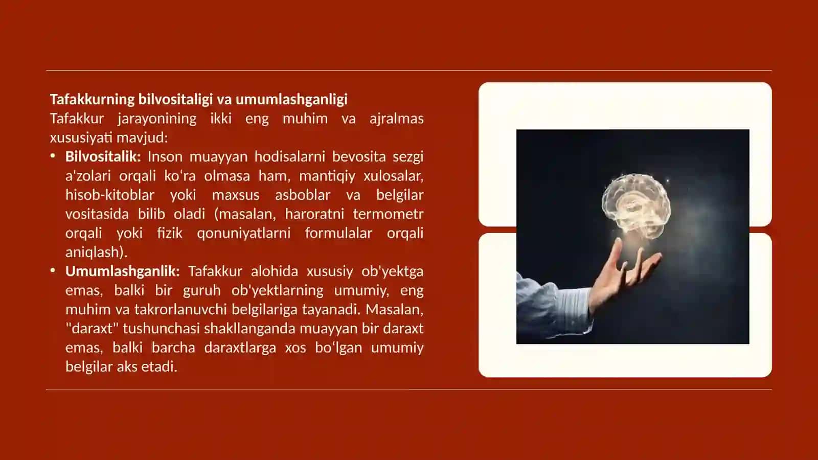 TAFFAKUR ASOSIY TUSHUNCHALARI VA XUSUSIYATLARI 4