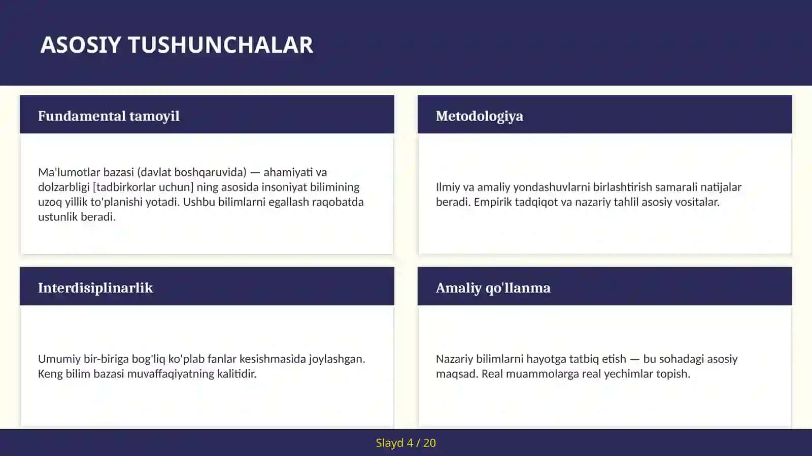 Ma'lumotlar bazasi (davlat boshqaruvida) — ahamiyati va dolzarbligi [tadbirkorlar uchun] 4