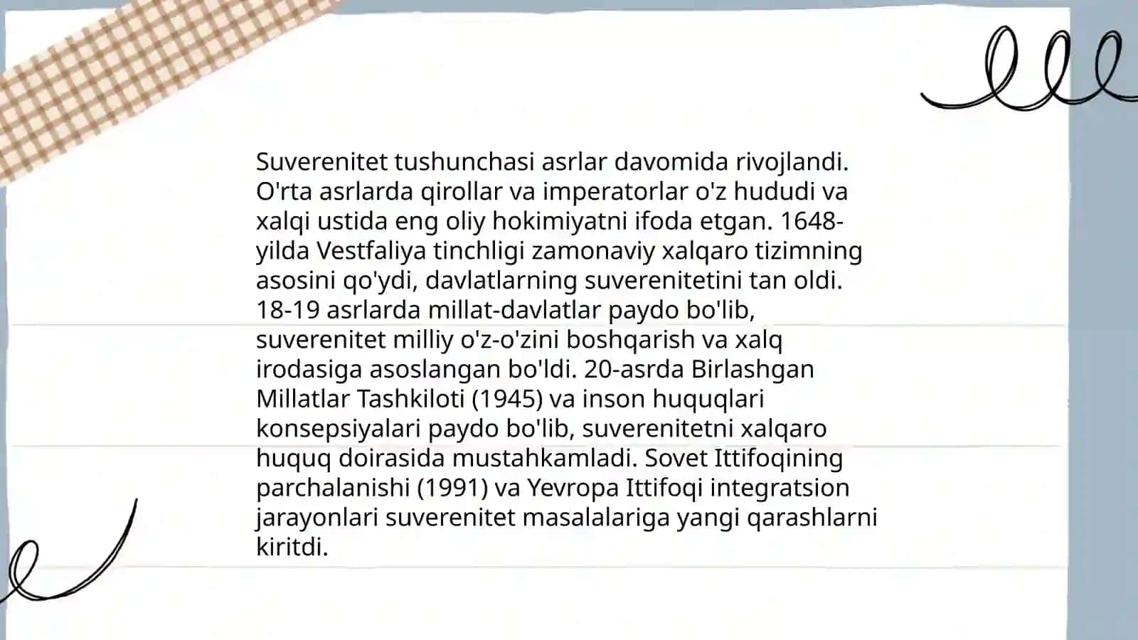 Davlat suvereniteti va uning konstitutsiyaviy asoslari.Xalq hokimiyatchiligi 4