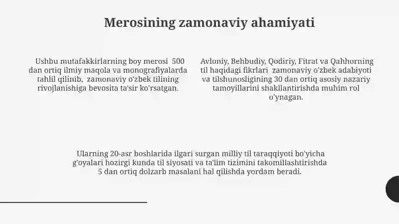 Avliyoyi, Behbudiy, Qodiriy, Fitrat va Qahhorning tilga oid asosiy qarashlari 4