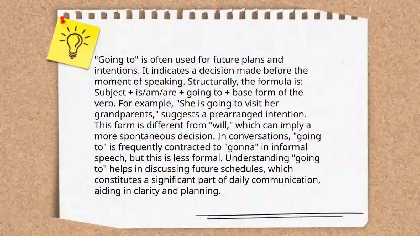 Will and going to; Future forms 4