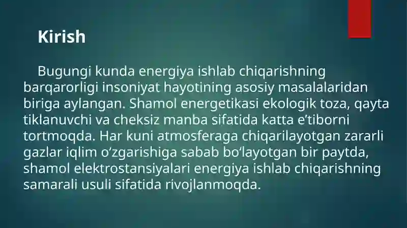 Shamol Elektro Stansiyasi 4