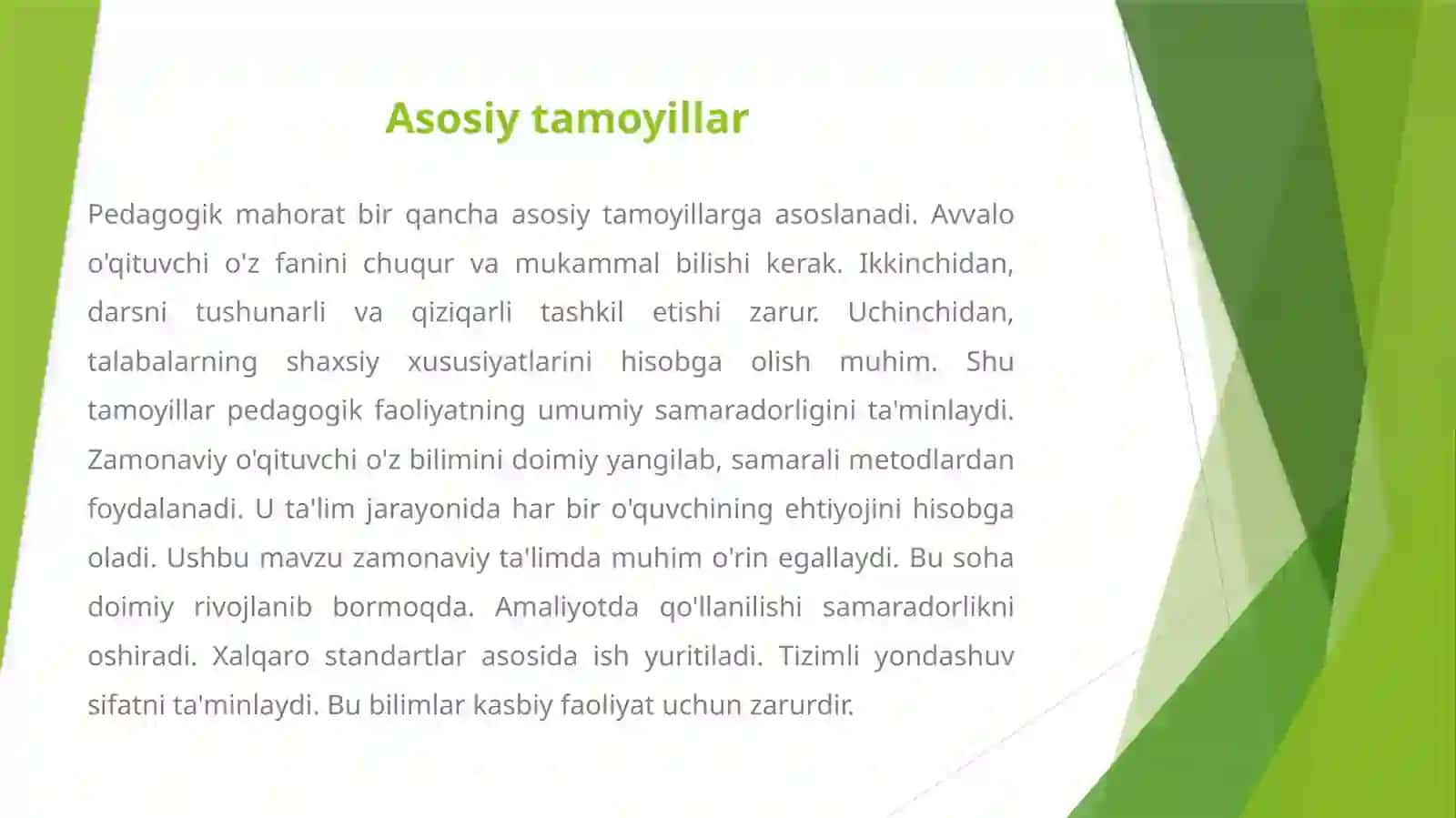 PEDAGOGIK MAHORAT VA ZAMONAVIY O'QITUVCHI KOMPETENSIYALARI 4