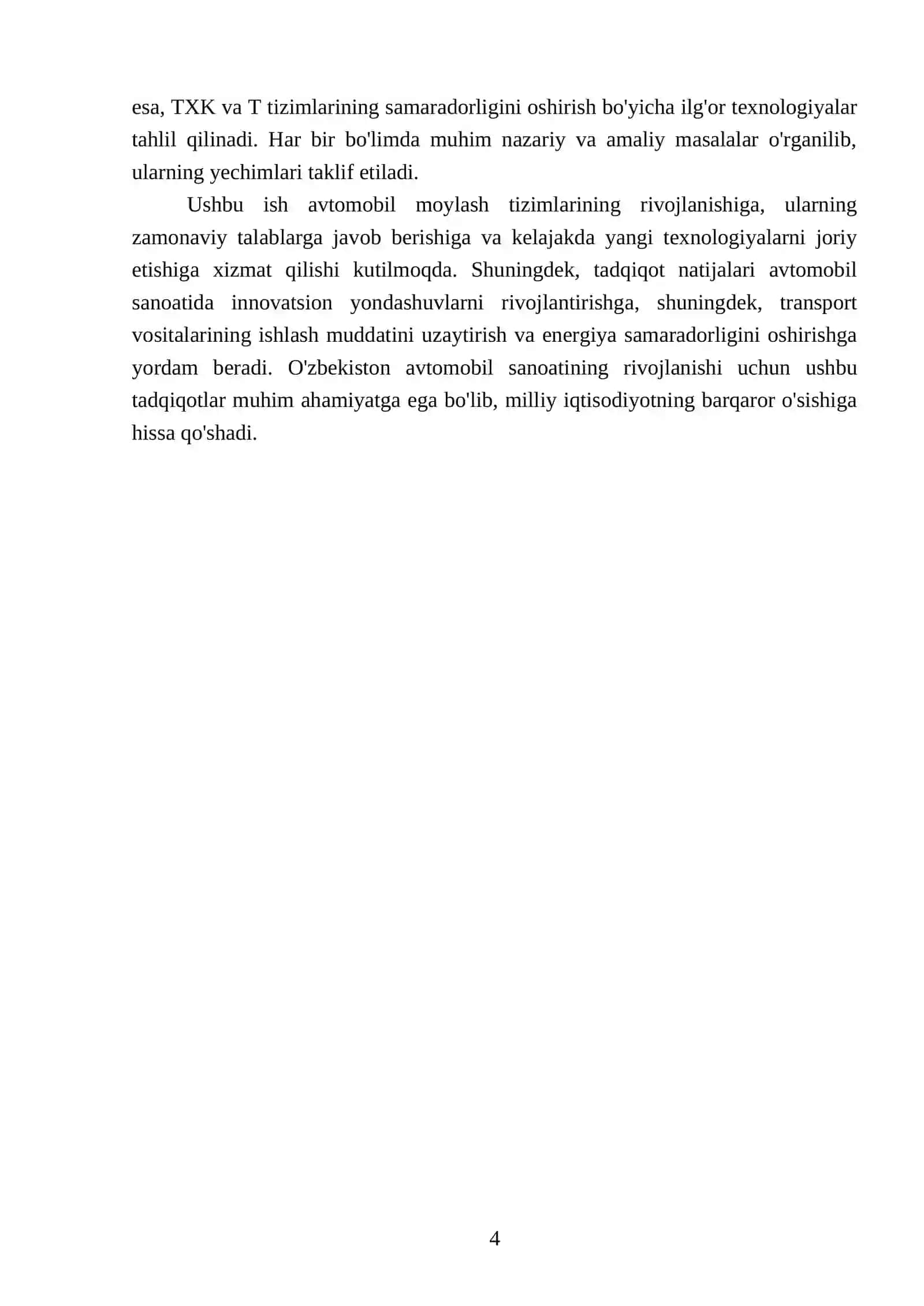 Aftomobil moylash tizimiga TXK va T 4