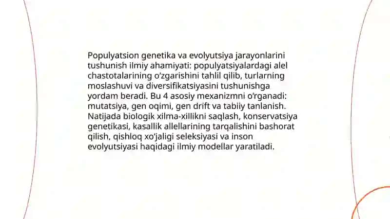 Genetik mazmundagi mavzularni ilmiy ahamiyatini yoritish 4