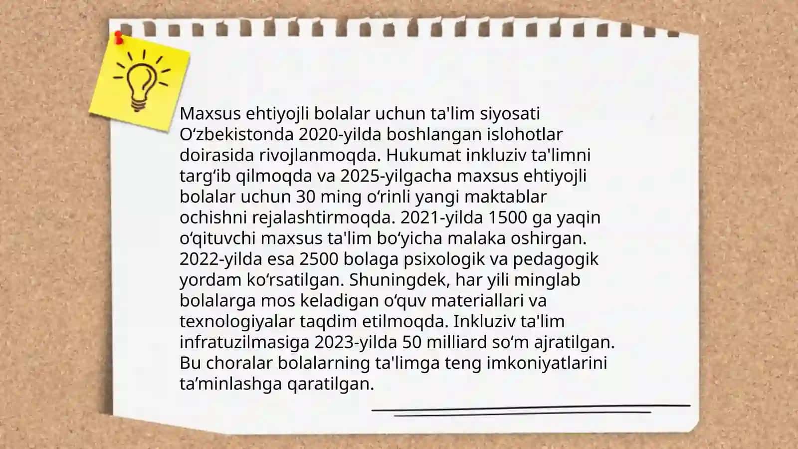 O'zbekistonda imkoniyati cheklangan bolalar uchun inkliyuziv talim 4
