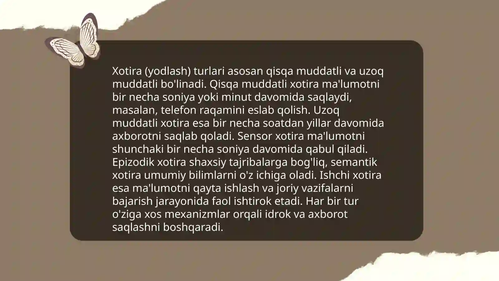Xotira haqida tushuncha va uning nerv fiziologik asoslari 4