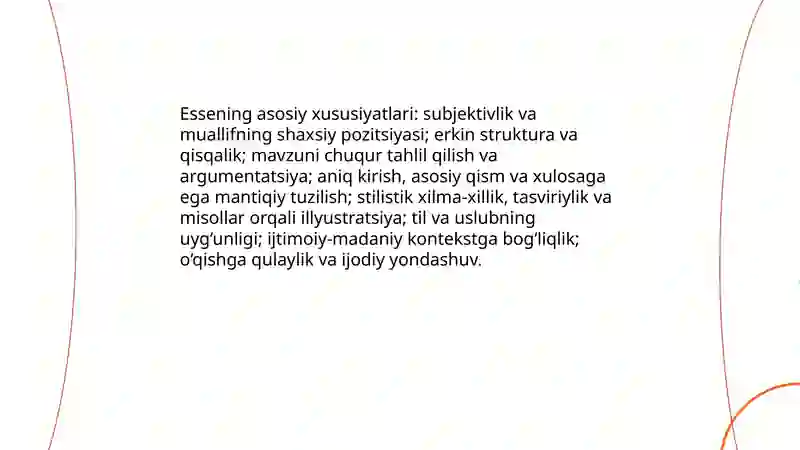Esse janrining talablari va ta’rifi 4