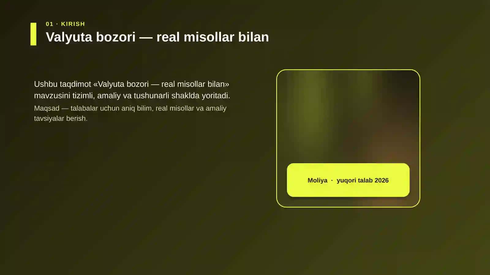 Valyuta bozori — real misollar bilan 4