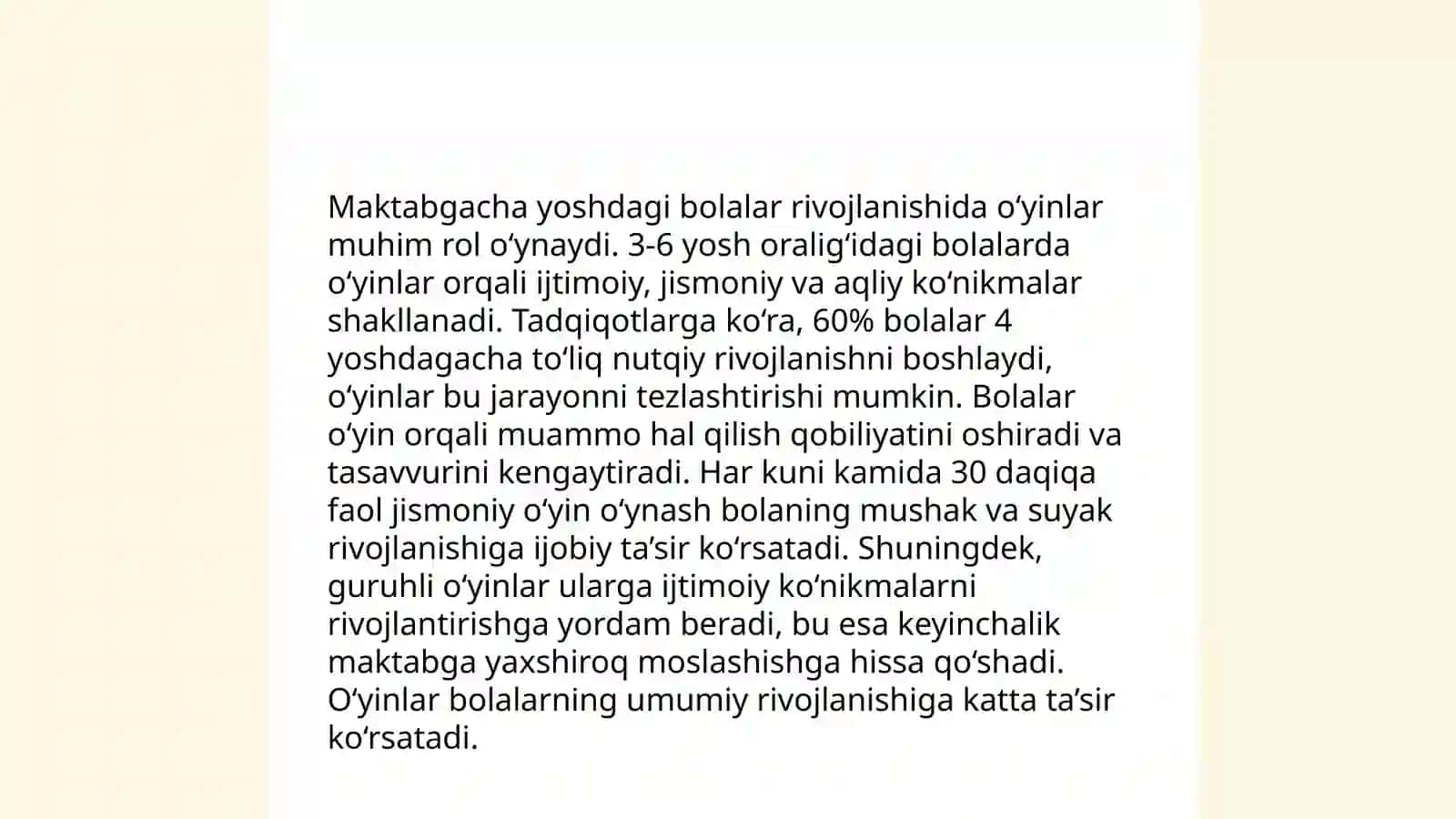 Bolalarni maktabga tayyorlashda o‘yin faoliyatining mohiyati 4