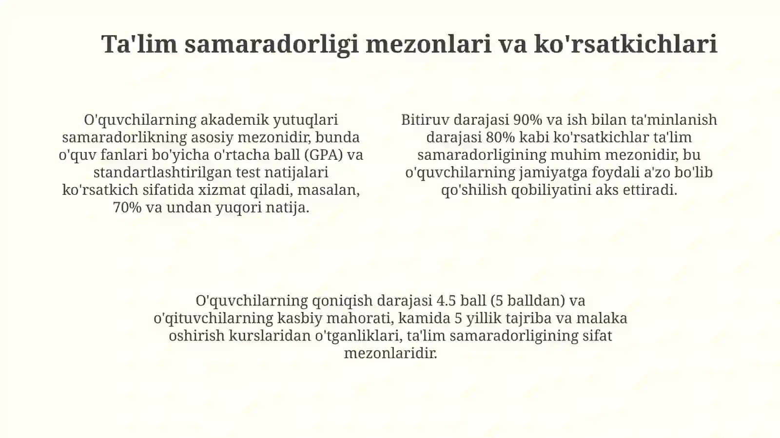 Ta'lim Samaradorligi Tushunchasi 4
