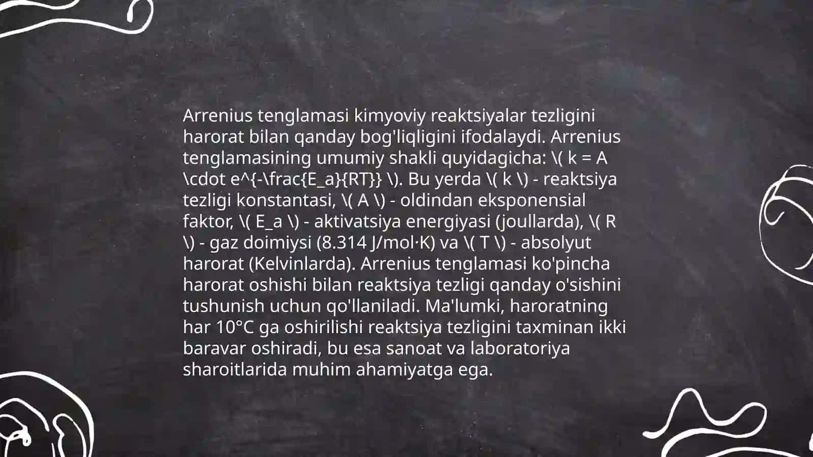Reaksiya tezligi tushunchasi 4