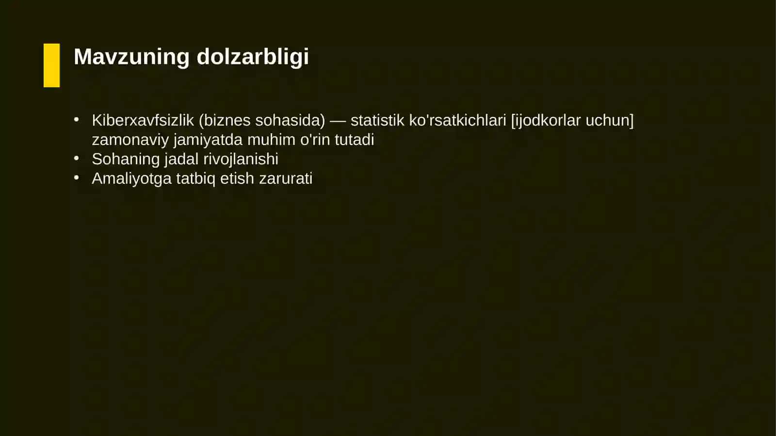 Kiberxavfsizlik (biznes sohasida) — statistik ko'rsatkichlari [ijodkorlar uchun] 4