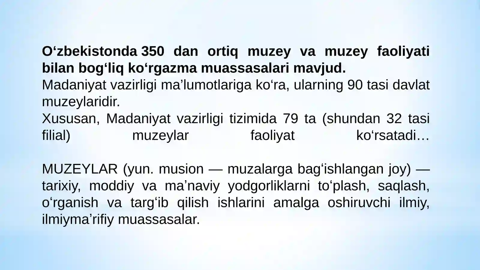 O’ZBEKISTONDA MUZEYLAR FAOLIYATI 4