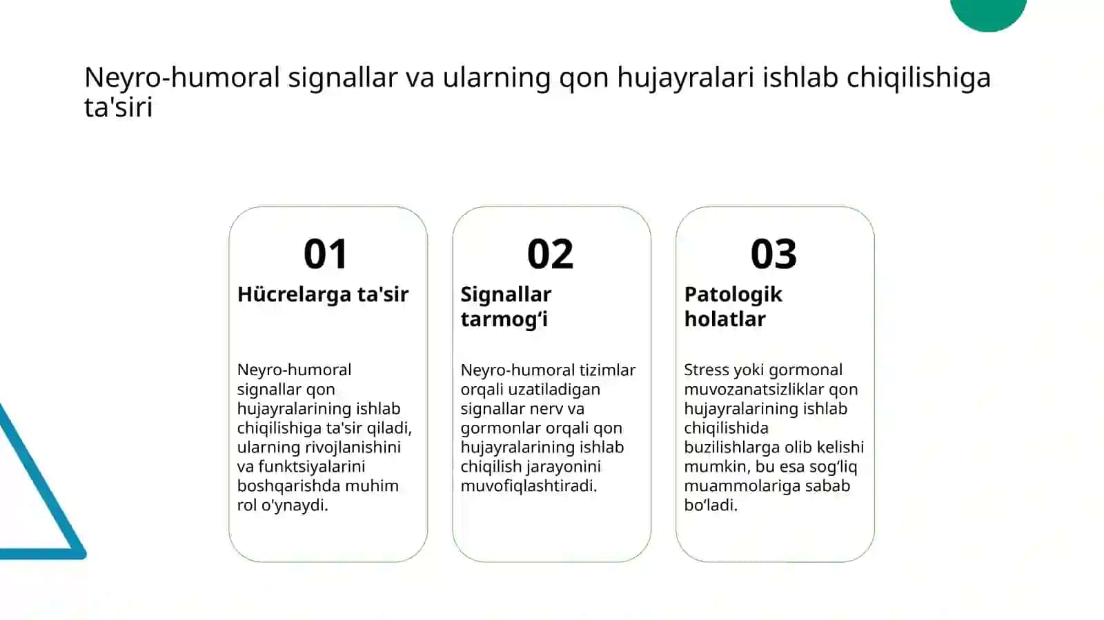Gemositopoez. Gemositopoezni neyro-gumoral boshqarilishi 4