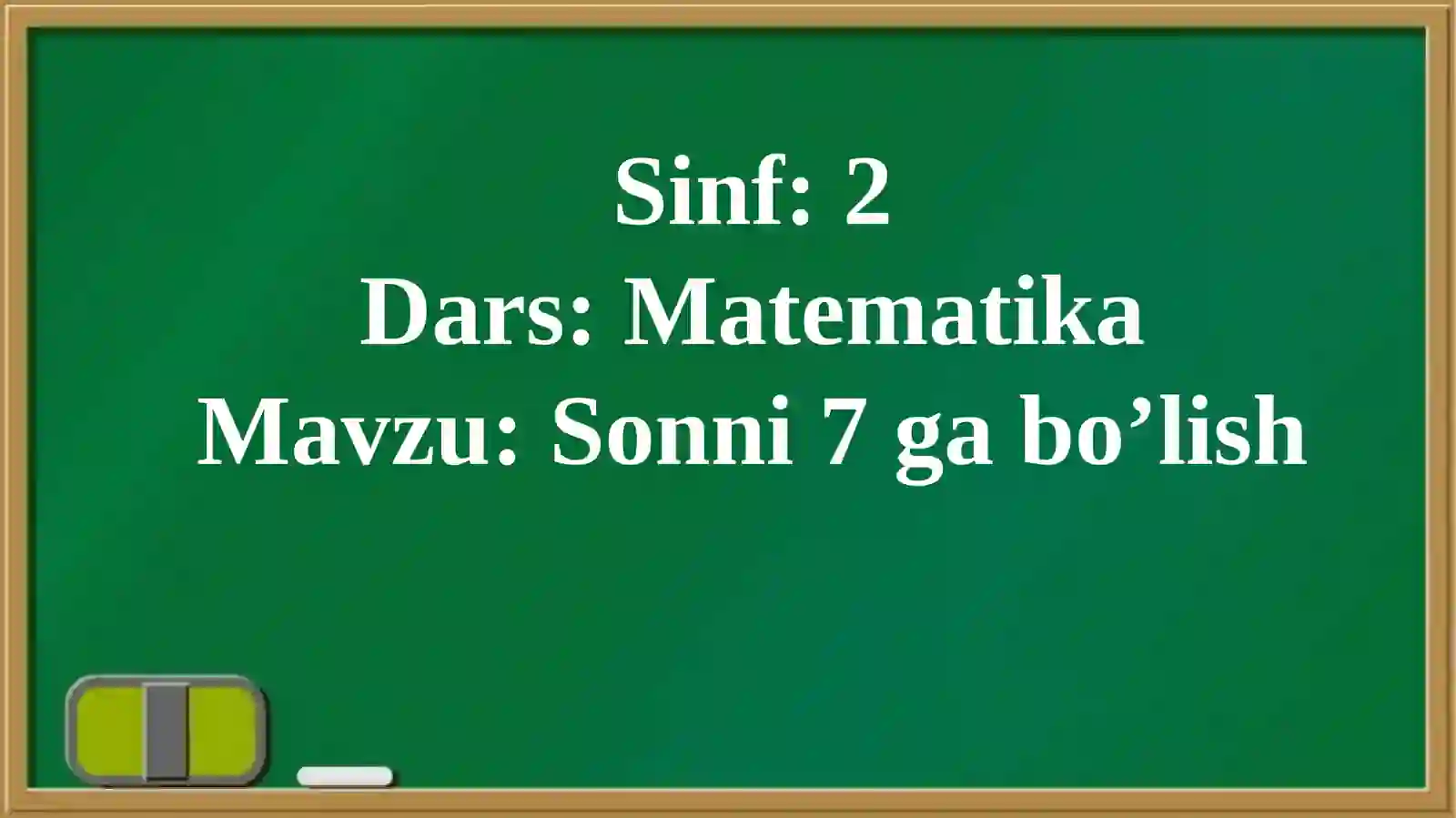 Sonni 7 gabo’lish 4
